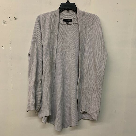 Banana Republic Womens Gray Ribbed Open Front Cardigan Sweater - Picture 1 of 4